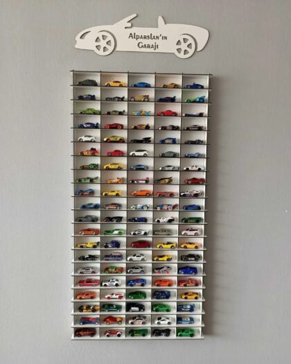 100 White Car Shelf- Vertical