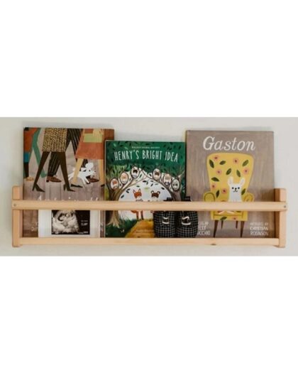 Natural Color Montessori Children's Room Wall Shelf Wooden Shelf Single Piece 40 cm