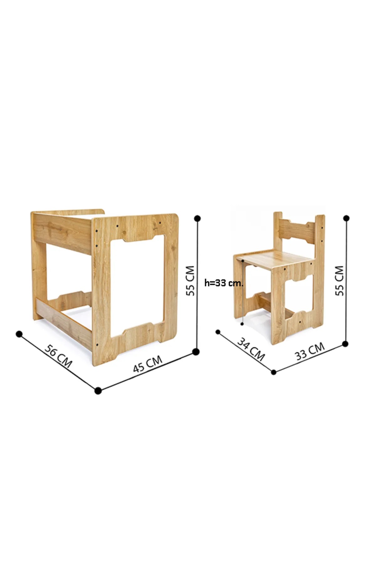 Minera Wooden Children's Play Activity Table and 1Chair Study Desk 4-6 Years Old - Image 3