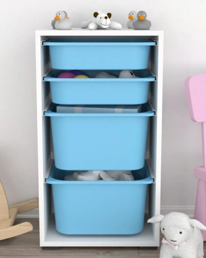 4 Basket Multi-Purpose Toy Cabinet