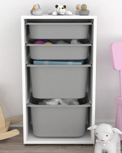4 Basket Multi-Purpose Toy Cabinet