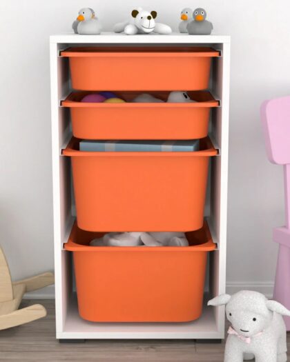 4 Basket Multi-Purpose Toy Cabinet