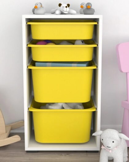 4 Basket Multi-Purpose Toy Cabinet