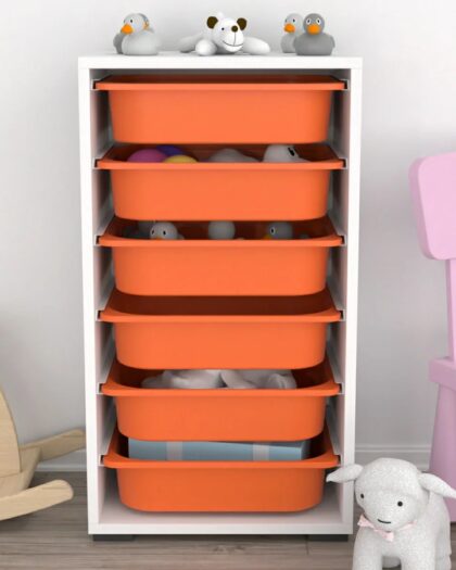 6 Meduim Basket Multi-Purpose Toy Organizer