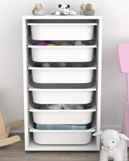 6 Meduim Basket Multi-Purpose Toy Organizer