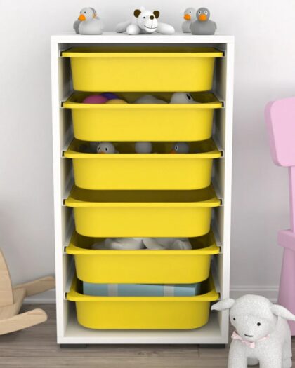 6 Meduim Basket Multi-Purpose Toy Organizer