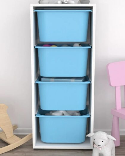 4 Deep Basket Multi-Purpose Toy Cabinet