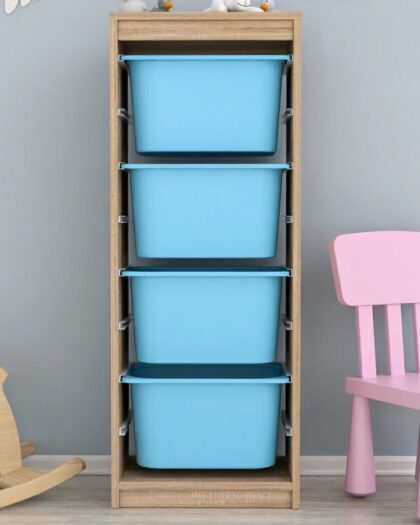 4 Deep Basket Multi-Purpose Toy Cabinet