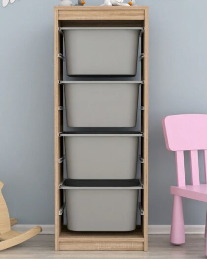 4 Deep Basket Multi-Purpose Toy Cabinet