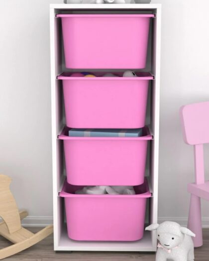 4 Deep Basket Multi-Purpose Toy Cabinet