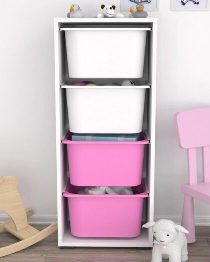 4 Deep Basket Multi-Purpose Toy Cabinet