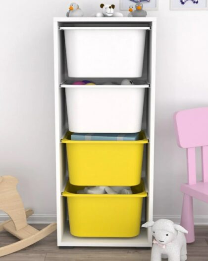 4 Deep Basket Multi-Purpose Toy Cabinet