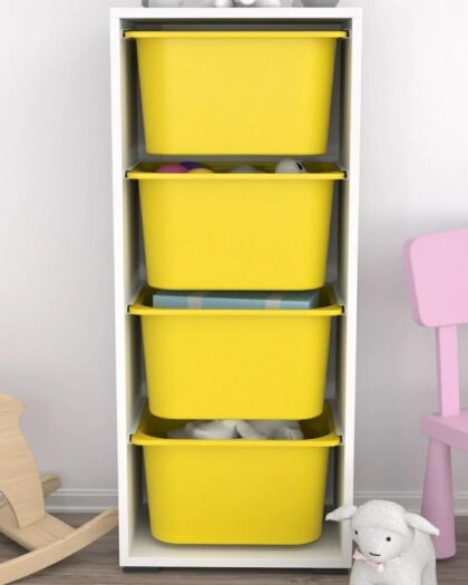4 Deep Basket Multi-Purpose Toy Cabinet