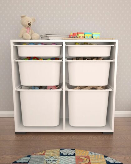 Carla 6 Basket Multi-Purpose Toy Cabinet