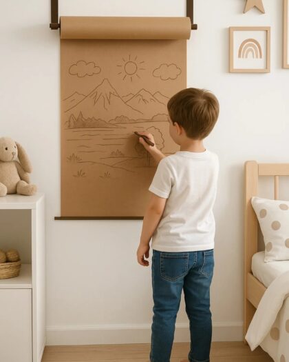 50 Cm Wall Mounted Paint and Drawing Roll Activity Kraft Paper