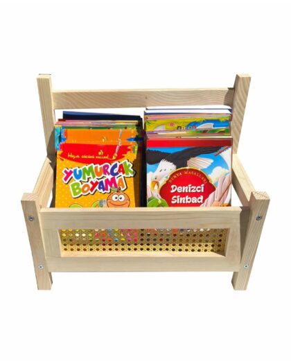 Wooden Montessori Bench Bookcase