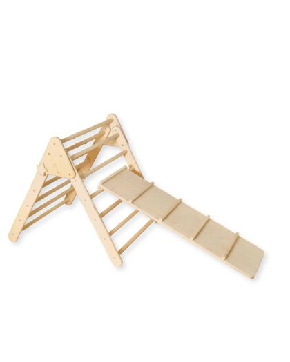 Montessori Climbing Triangle and (L) Ramp| Pikler Wooden Climbing Ladder | Medium Size Climbing and Balance Toy