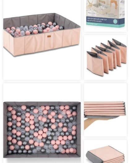 Folding Rectangular Ball pool- Pink