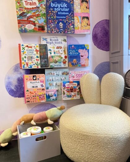  Children's Room Rabbit Armchair -Teddy Fabric Mini Armchair- Fluffy-white