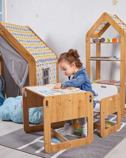 Minera Wooden Children's Play Activity Table Chair Study Desk 2-4 Years