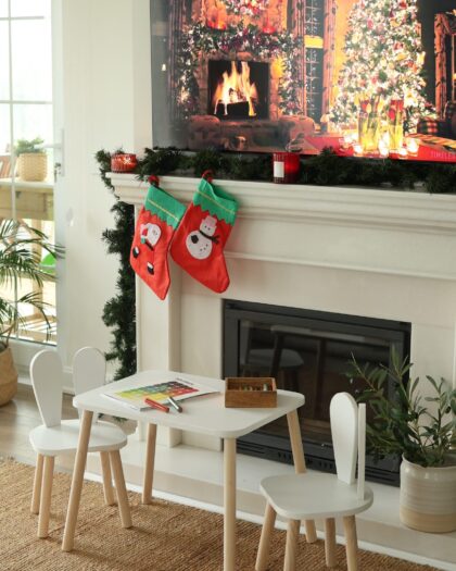 Set of White 2 Chairs and White Table
