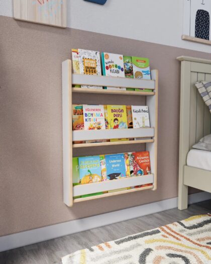 Montessori 3-Shelf  bookshelf- White
