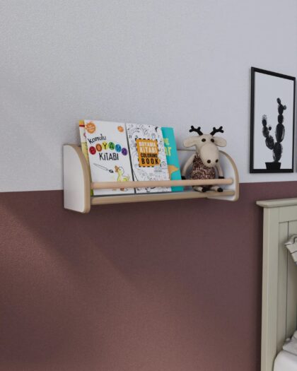 Montessori Multi-Purpose MDF Decorative Wall Shelf - White
