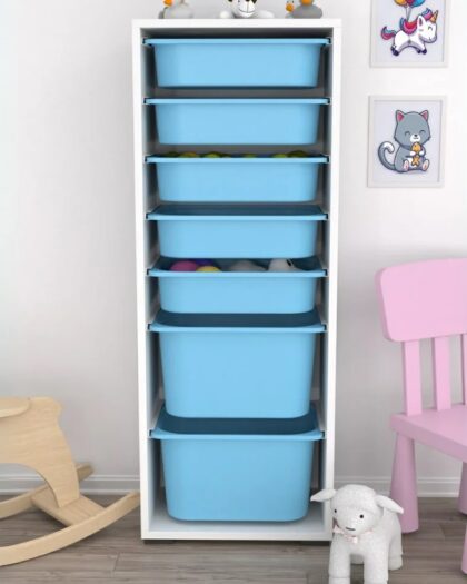 7 Basket Multi-Purpose Toy Cabinet