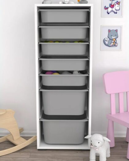 7 Basket Multi-Purpose Toy Cabinet