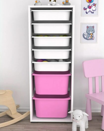 7 Basket Multi-Purpose Toy Cabinet