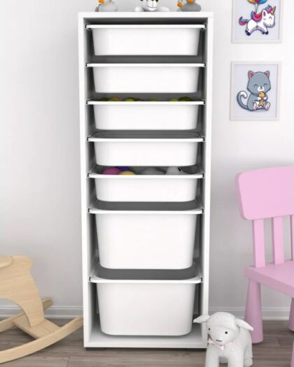 7 Basket Multi-Purpose Toy Cabinet