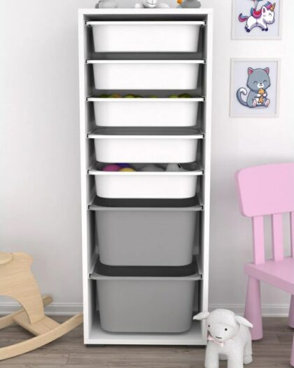 7 Basket Multi-Purpose Toy Cabinet
