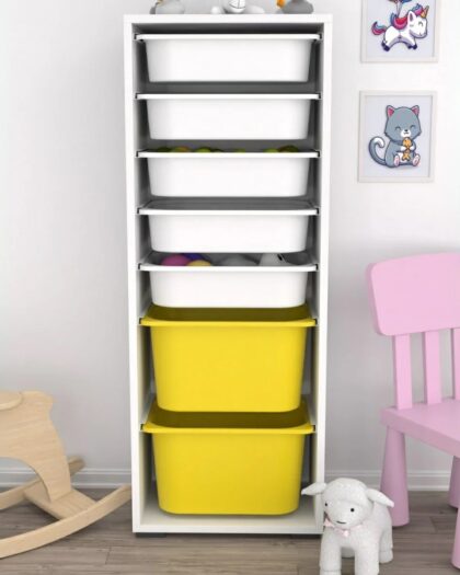 7 Basket Multi-Purpose Toy Cabinet