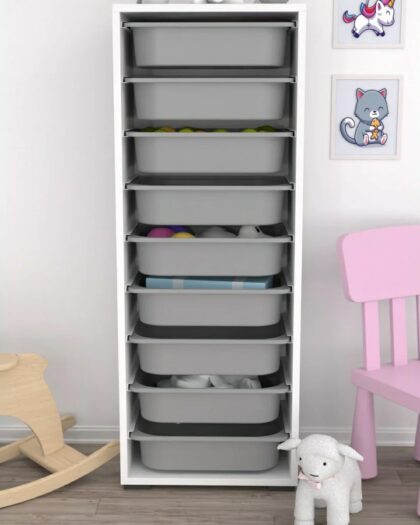 9 Meduim Basket Multi-Purpose Toy Cabinet