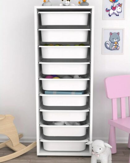 9  Meduim Basket Multi-Purpose Toy Cabinet