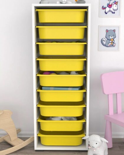 9  Meduim Basket Multi-Purpose Toy Cabinet
